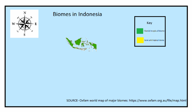 Biomes map with key